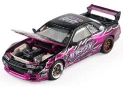 Pandem R32 "Echo Gao - 1087X" Black and Purple 1/64 Diecast Model Car by XCarToys