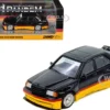 Pandem Rocket Bunny 190E Black with Red and Yellow Stripes "Diecast Con Madrid 2026 Event Edition" 1/64 Diecast Model Car by Inno Models