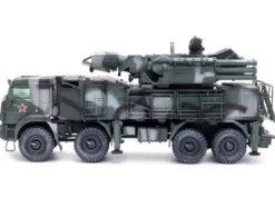 Pantsir S1 96K6 Self Propelled Air Defense Weapon System Tri Color Camouflage Russia s Armed Forces Armor Premium Series 1/72 Diecast Model Panzerkampf 12216PA
