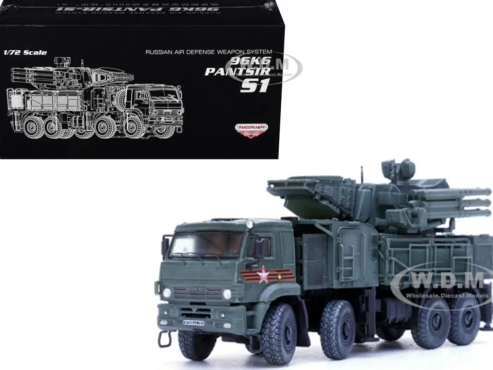 Pantsir S1 96K6 Self-Propelled Air Defense Weapon System "Victory Day Parade" Russian Army "Armor Premium" Series 1/72 Diecast Model by Panzerkampf