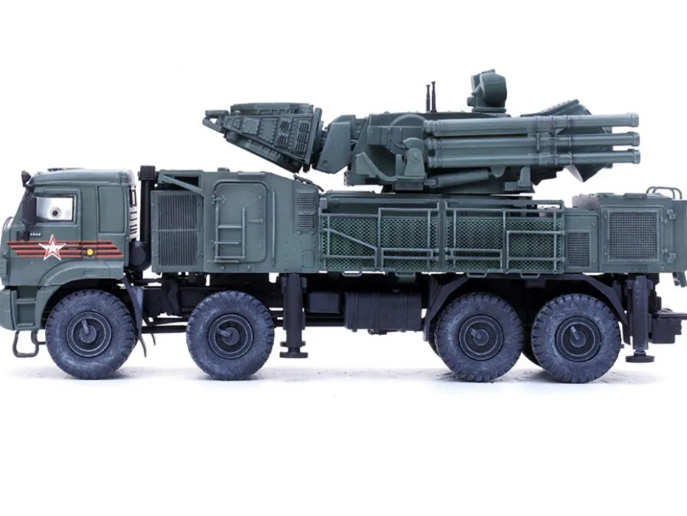 Pantsir S1 96K6 Self-Propelled Air Defense Weapon System "Victory Day Parade" Russian Army "Armor Premium" Series 1/72 Diecast Model by Panzerkampf