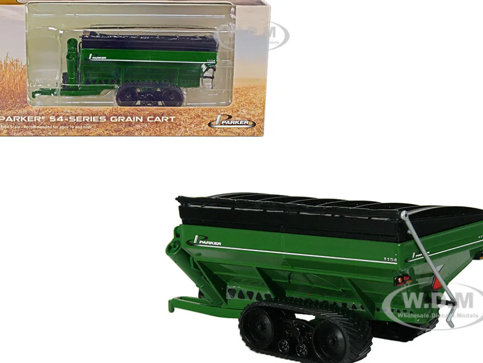 Parker 1154 Grain Cart with Tracks Green 1/64 Diecast Model SpecCast UBC047