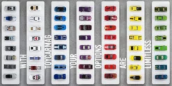 10pc Clip-On Magnets Clip and Display 1/64 Scale Model Cars Toyscarmag TCM43069