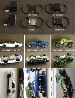 10pc Clip-On Magnets Clip and Display 1/64 Scale Model Cars Toyscarmag TCM43069
