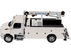 Peterbilt 536 Auto-Crane Titan 85-Body HC14-Crane Work Truck with Miller EnPak White