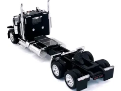 Peterbilt 589 2-Axel Day Cab Black 1/87 (HO) Plastic Model Car by HO Logistics