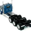 Peterbilt 589 3-Axel Day Cab Blue Metallic 1/87 (HO) Plastic Model Car by HO Logistics
