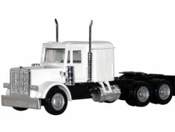 Peterbilt Long Tractor White 1/87 (HO) Plastic Model Car by Promotex