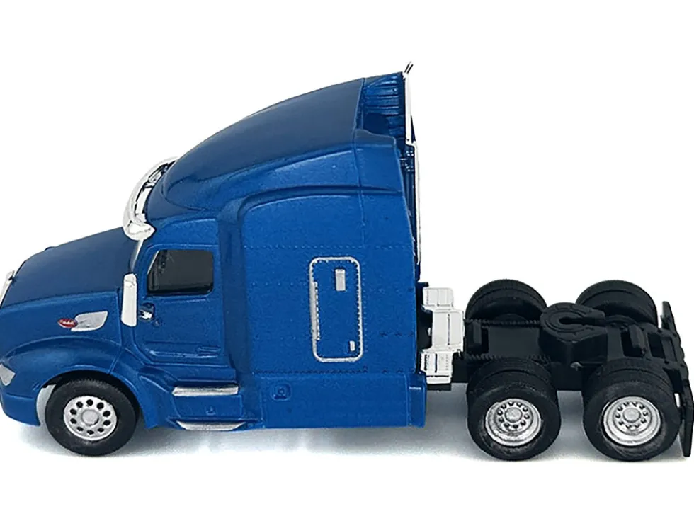 Peterbilt 579 Sleeper Cab Blue Metallic 1/87 (HO) Plastic Model Car by HO Logistics