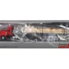Peterbilt Super B Log Truck and Trailer Red with Log Accessories 1/87 (HO) Plastic Model Car by Promotex