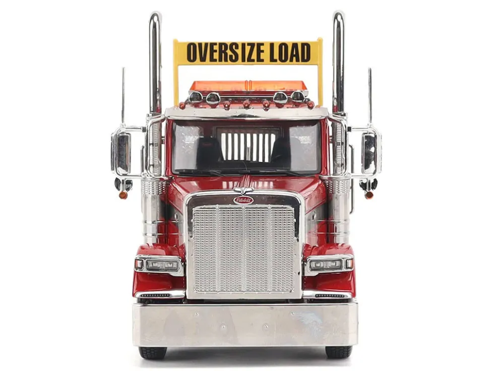 Peterbilt 589 Tandem-Axle Truck Tractor with Day Cab Legendary Red "Transport Series" 1/32 Diecast Model by Diecast Masters