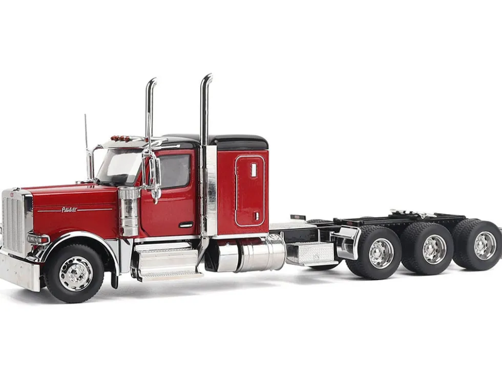 Peterbilt 589 Tridem-Axle Legendary Package Truck Tractor with 58" Sleeper Legendary Red "Transport Series" 1/32 Diecast Model by Diecast Masters