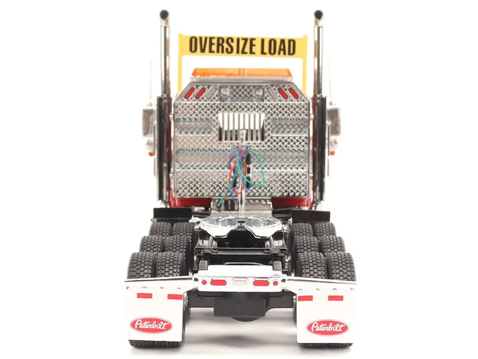 Peterbilt 589 Tridem-Axle Truck Tractor with Day Cab Legendary Red "Transport Series" 1/32 Diecast Model by Diecast Masters