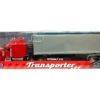 Peterbilt 379 Truck Red with Silver Container "Transporter" Series 1/32 Diecast Model by Welly