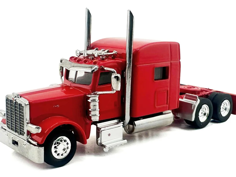 Peterbilt 389 Truck Tractor with Sleeper Cab Red 1/87 (HO) Plastic Model Car by HO Logistics