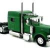 Peterbilt 389 Truck Tractor with Sleeper Cab Green 1/87 (HO) Plastic Model Car by HO Logistics