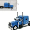 Peterbilt 389 Truck Tractor with Sleeper Cab Baby Blue 1/87 (HO) Plastic Model Car by HO Logistics