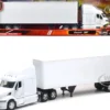 Peterbilt 387 Truck with Dry Goods Trailer White Long Haul Truckers Series 1/32 Diecast Model New Ray SS-12343G