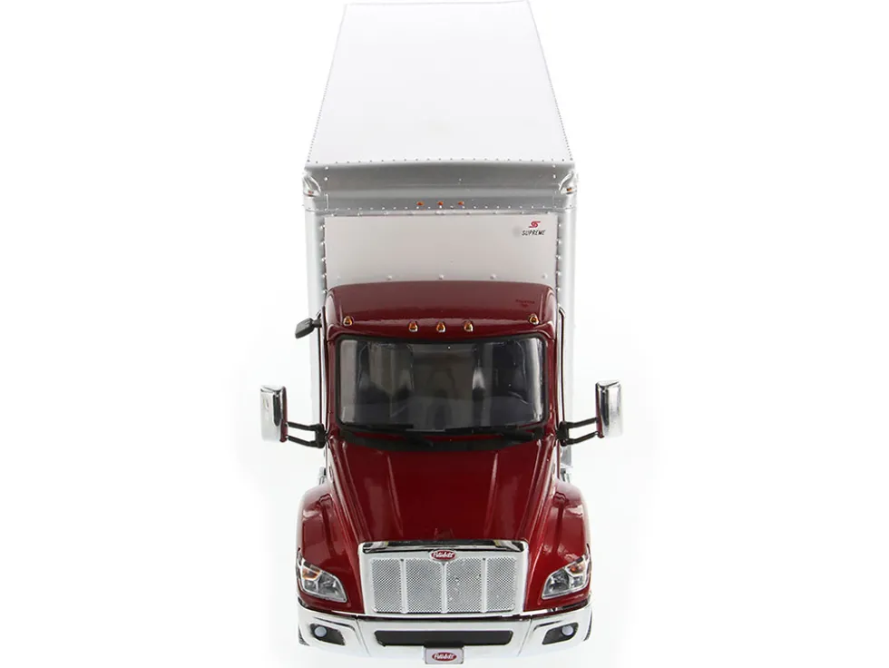 Peterbilt 536 Truck with Supreme Signature Van Body Red Metallic Transport Series 1/32 Diecast Model Diecast Masters 71106