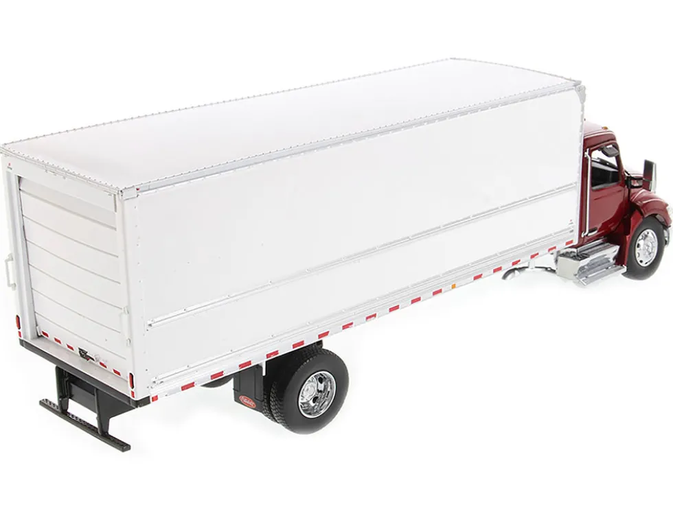 Peterbilt 536 Truck with Supreme Signature Van Body Red Metallic Transport Series 1/32 Diecast Model Diecast Masters 71106
