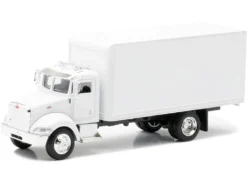 Peterbilt Utility 335 Box Truck White 1/43 Diecast Model New Ray 15803D