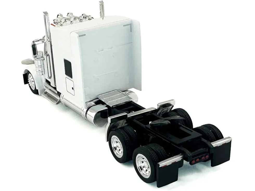 Peterbilt 589 with Stand Up Sleeper Cab White 1/87 (HO) Plastic Model Car by HO Logistics