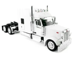 Peterbilt 589 with Stand Up Sleeper Cab White 1/87 (HO) Plastic Model Car by HO Logistics