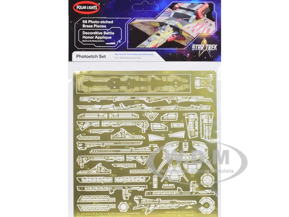 Photoetch Set for Klingon Kronos One Spaceship Star Trek VI The Undiscovered Country 1991 Movie 1/350 Scale Polar Lights MKA064