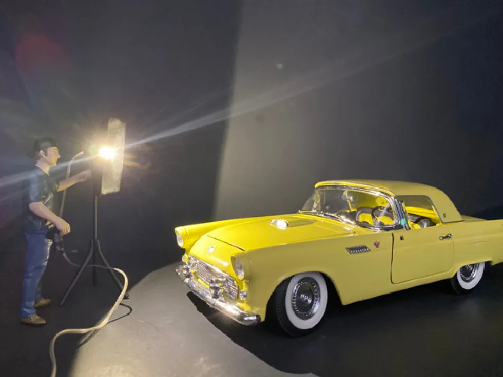 Photographer Lighting Kit Set of 2 Lights for 1/24 Scale Models American Diorama 38439
