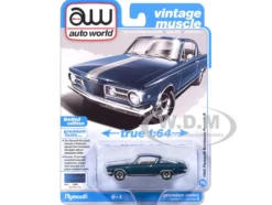1965 Plymouth Barracuda Formula S Dark Blue Metallic with Silver Stripe