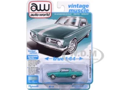 1965 Plymouth Barracuda Formula S Turquoise Metallic with White Stripe