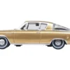 1965 Plymouth Barracuda Gold Metallic with Black Stripes 1/87 (HO) Scale Diecast Model Car by Oxford Diecast