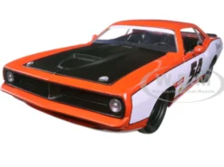 1973 Plymouth Barracuda Orange #54 1/24 Diecast Model Car Jada 99086