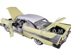 1958 Plymouth Fury Timeless Classics Yellow White Top 1/18 Diecast Model Car Motormax 73115