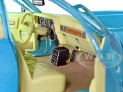 1977 Plymouth Fury Unrestored Turquoise Metallic Sergeant Rick Hunter's Hunter 1984-1991 TV Series Hollywood Series 1/24 Diecast Model Car Greenlight 84152