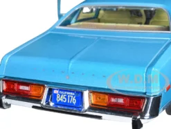 1977 Plymouth Fury Unrestored Turquoise Metallic Sergeant Rick Hunter's Hunter 1984-1991 TV Series Hollywood Series 1/24 Diecast Model Car Greenlight 84152