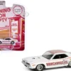 1970 Plymouth Hemi Barracuda "Ramchargers" White with Red Stripes "Running on Empty" Series 17 1/64 Diecast Model Car by Greenlight