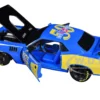 1971 Plymouth Hemi Cuda "VP Racing 50 Years" Blue with Yellow Sides Limited Edition to 8650 pieces Worldwide 1/24 Diecast Model Car by M2 Machines