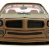1972 Pontiac Firebird #9 Green Camouflage Flames with Graphics and Red Interior "Bigtime Muscle" Series 1/24 Diecast Model Car by Jada