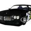 1971 Pontiac GTO Black with Flame Graphics Bigtime Muscle Series 1/24 Diecast Model Car Jada 35022