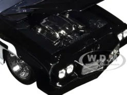1971 Pontiac GTO Black with Flame Graphics Bigtime Muscle Series 1/24 Diecast Model Car Jada 35022