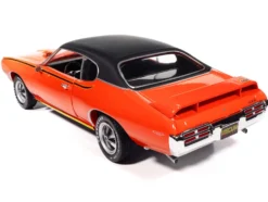 1969 Pontiac GTO Judge Carousel Red with Black Stripes and Black Vinyl Top