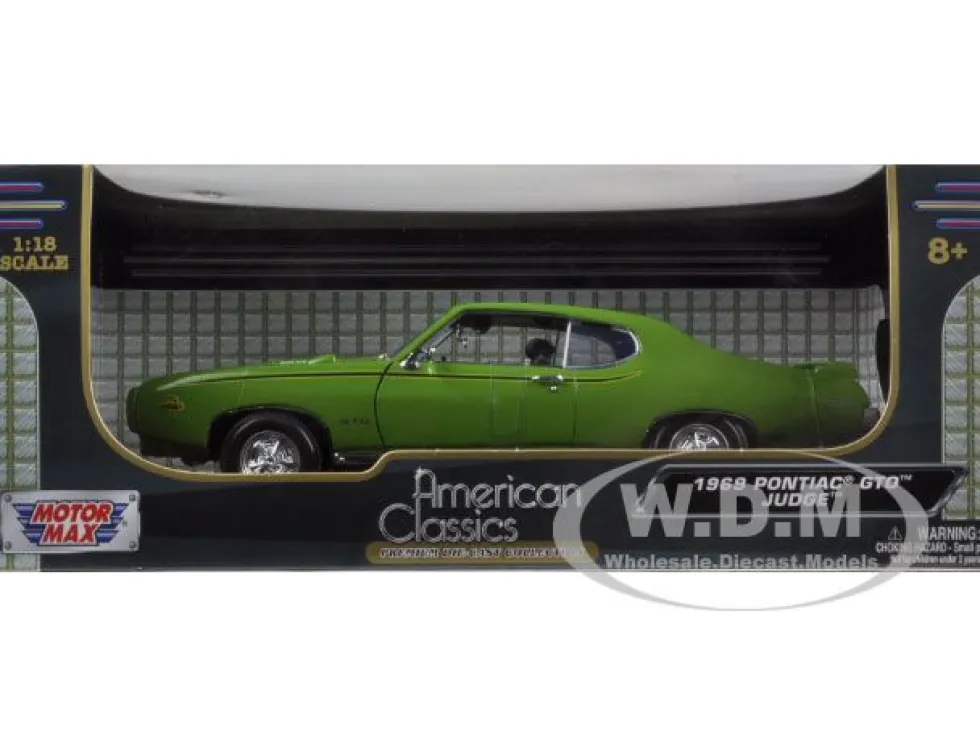 1969 Pontiac GTO Judge Green 1/18 Diecast Car Model Motormax 73133