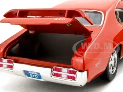 1969 Pontiac GTO Judge Orange 1/24 Diecast Model Car Motormax 73242