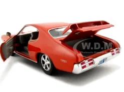 1969 Pontiac GTO Judge Orange 1/24 Diecast Model Car Motormax 73242