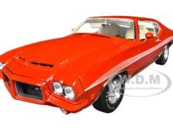 1972 Pontiac GTO LeMans Sundance Orange Metallic with GTO Stripes Limited Edition to 342 pieces Worldwide 1/18 Diecast Model Car by ACME