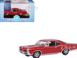 1966 Pontiac GTO Montero Red 1/87 (HO) Scale Diecast Model Car Oxford Diecast 87PG66002