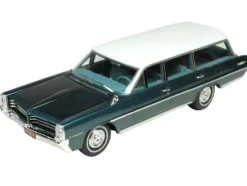 1964 Pontiac Safari Gulfstream Aqua Metallic with White Top and Blue Interior Limited Edition to 200 pieces Worldwide 1/43 Model Car by Goldvarg Collection