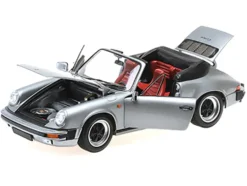 1983 Porsche 911 Carrera Cabriolet 3.2 Gray Metallic 1/18 Diecast Model Car by Minichamps