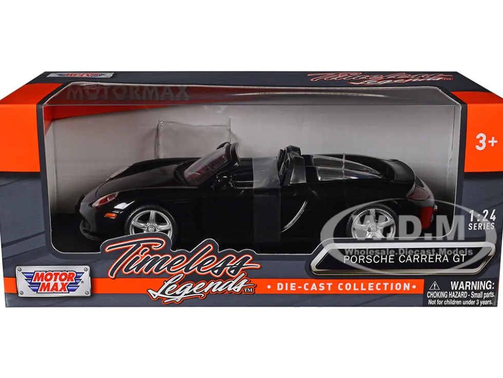Porsche Carrera GT Black 1/24 Diecast Car Model Motormax 73305